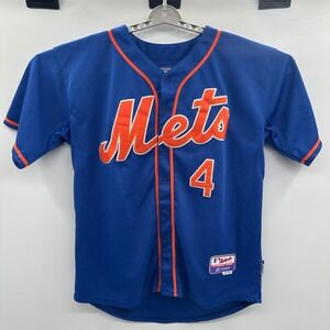 Majestic MLB New York Mets Baseball Jersey Wilmer‎ Flores Men's 44 Large l Blue